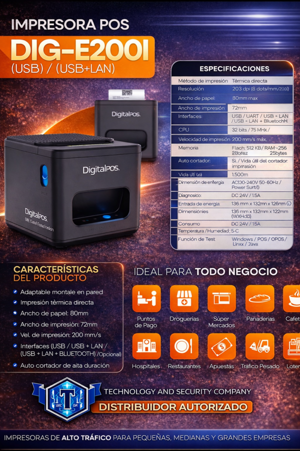 Impresora DIG-E200I DIGITALPOS: imagen 1