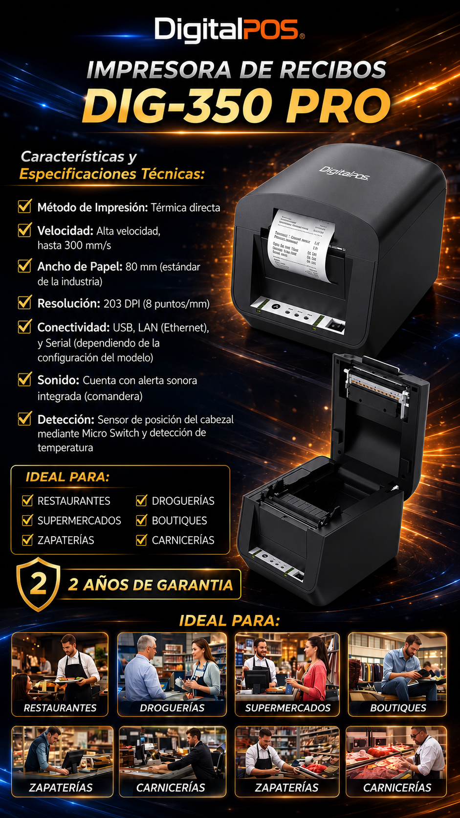 IMPRESORA TERMICA DIG-F350 PRO: imagen 1